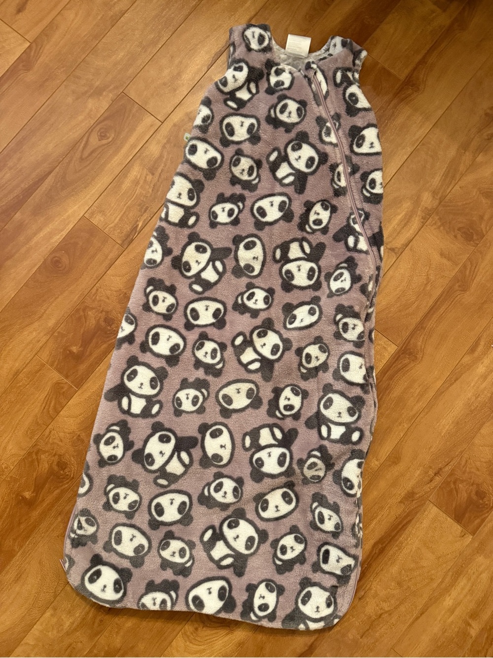 Toddler Panda Print Fleece Sleep Sack - Pink